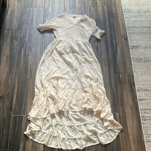 Polagram Cream High Low Dress